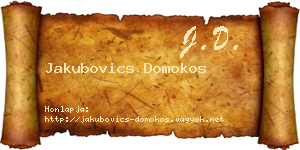 Jakubovics Domokos névjegykártya